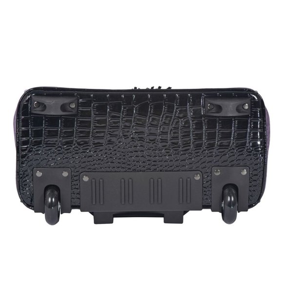 JKM and Company CONTESSA Purple Rolling Tote Bag, Travel Bag or Rolling Work Bag - Picture 6 of 6